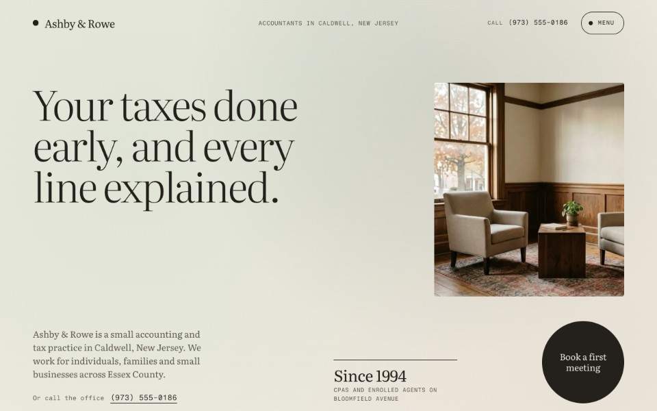 Ashby & Rowe, the new first screen