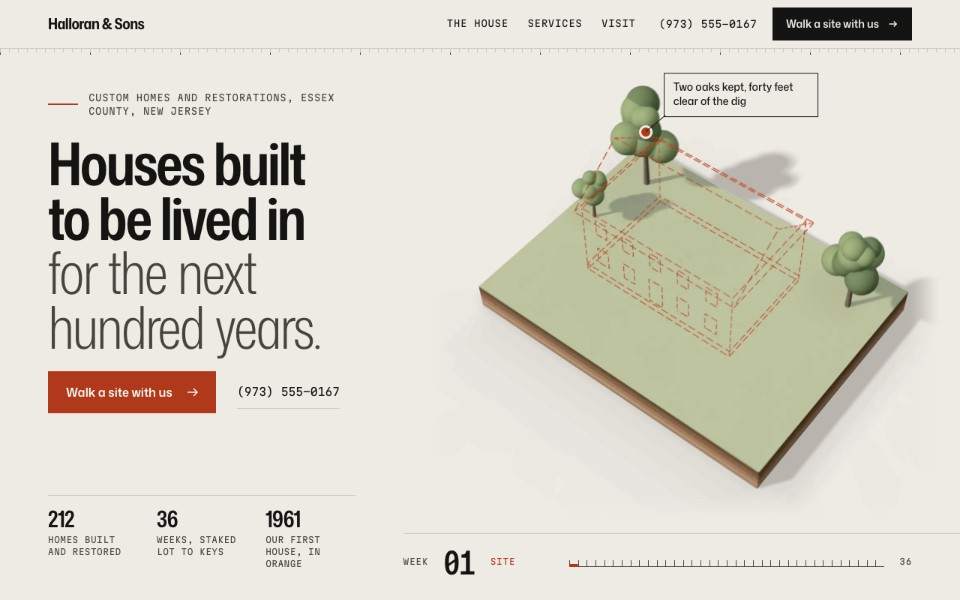 Halloran & Sons, the new first screen